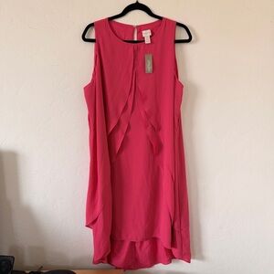 Chico’s Ruffled Chiffon Dress Size 3P